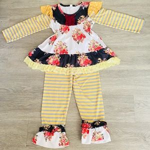 ❌SOLD❌Girls boutique 2pc outfit  Size 5-6T